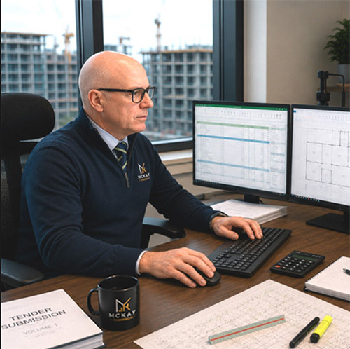 Stephen at his desk